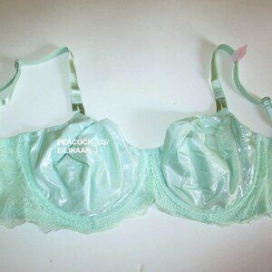 38DD Victoria Secret Dream Angels Unlined Push Up w/o Padding Bra shimmer mint